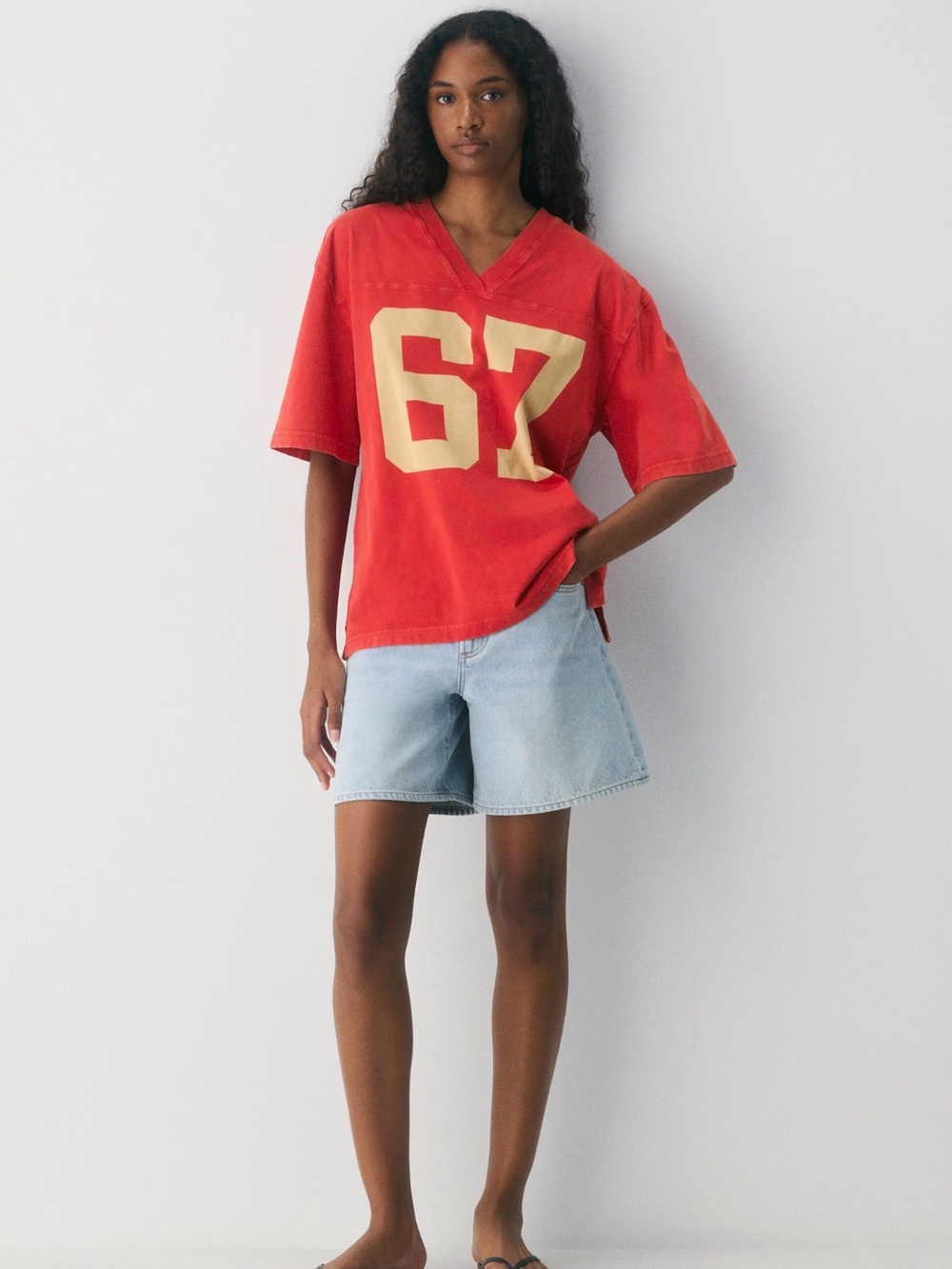 TNA Red Crewneck Tee